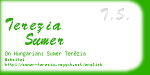 terezia sumer business card
